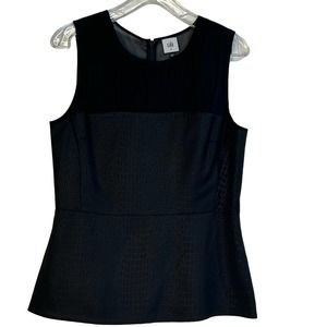 Cabi Blouse 3080 Black Snakeskin Print Bustier Peplum Size 8